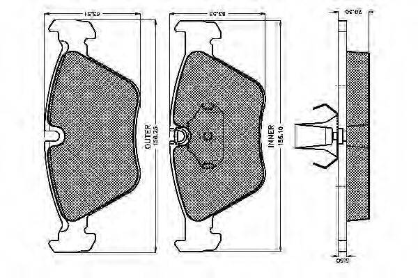 SPIDAN 32481 Комплект гальмівних колодок, дискове гальмо