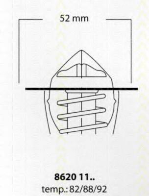 TRISCAN 86201192 Термостат, охолоджуюча рідина
