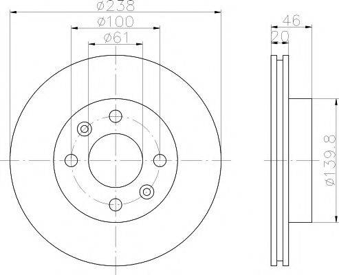 PAGID 52825 гальмівний диск