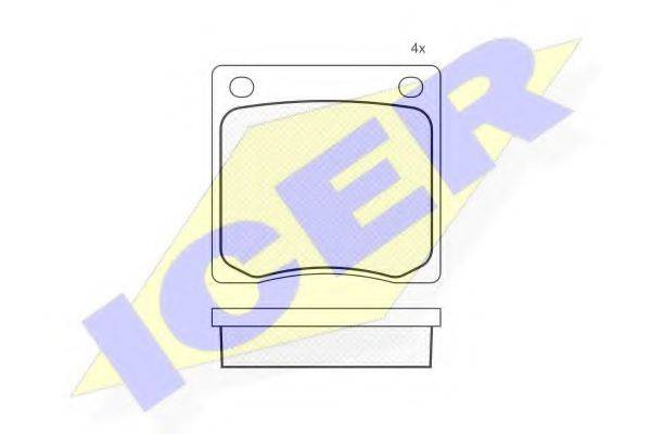 ICER 180113 Комплект гальмівних колодок, дискове гальмо