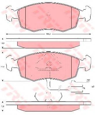 TRW GDB1208 Комплект гальмівних колодок, дискове гальмо