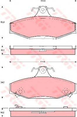 TRW GDB3135 Комплект гальмівних колодок, дискове гальмо