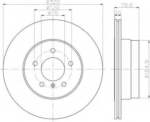 HELLA 8DD355114001 гальмівний диск