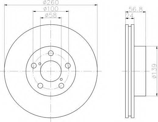 HELLA 8DD355105321 гальмівний диск