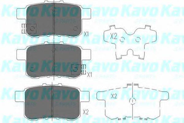 KAVO PARTS KBP2044 Комплект гальмівних колодок, дискове гальмо