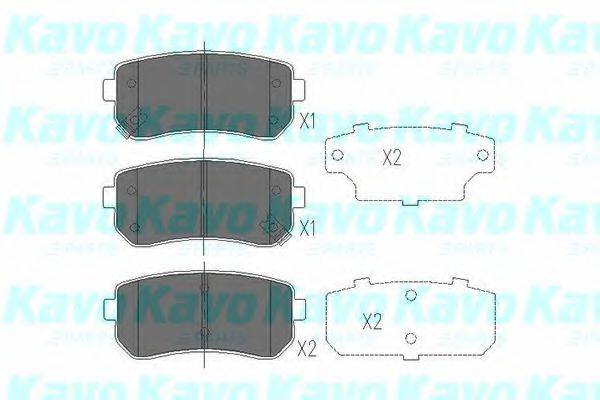 KAVO PARTS KBP4007 Комплект гальмівних колодок, дискове гальмо
