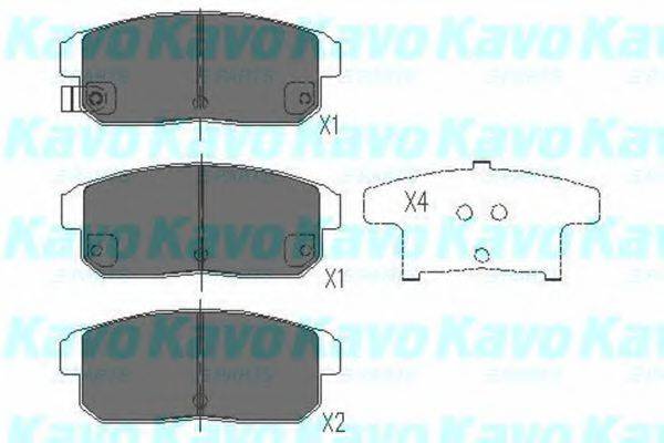 KAVO PARTS KBP4547 Комплект гальмівних колодок, дискове гальмо