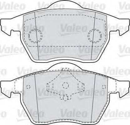 VALEO 598355 Комплект гальмівних колодок, дискове гальмо