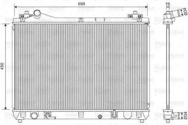 VALEO 701592 Радіатор, охолодження двигуна