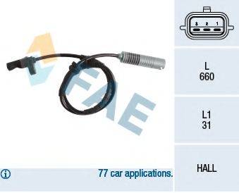 FAE 78186 Датчик, частота обертання колеса