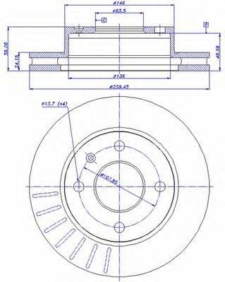 CAR 142257 гальмівний диск