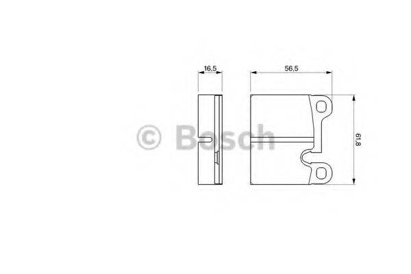BOSCH 0986464671 Комплект гальмівних колодок, дискове гальмо