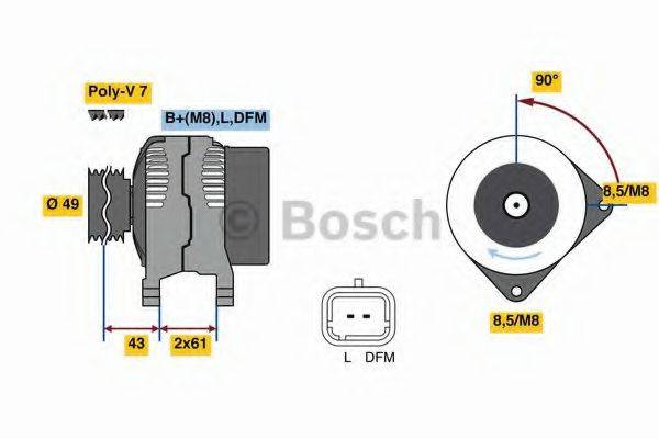 BOSCH 0986080330 Генератор