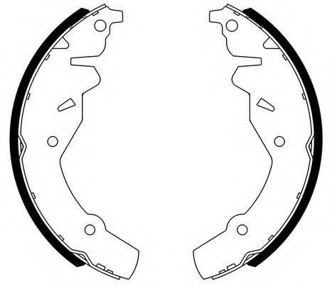 E.T.F. 090719 Комплект гальмівних колодок; Комплект гальмівних колодок, стоянкова гальмівна система
