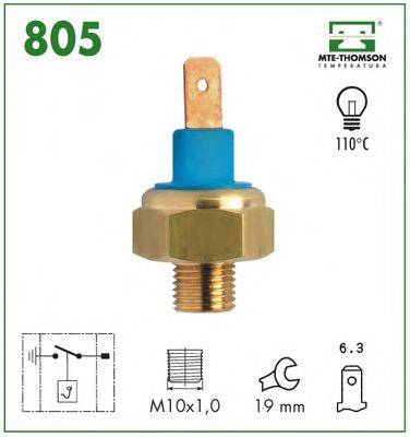 MTE-THOMSON 805 термовимикач, сигнальна лампа рідини, що охолоджує