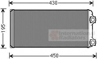 VAN WEZEL 60006048 Теплообмінник, опалення салону