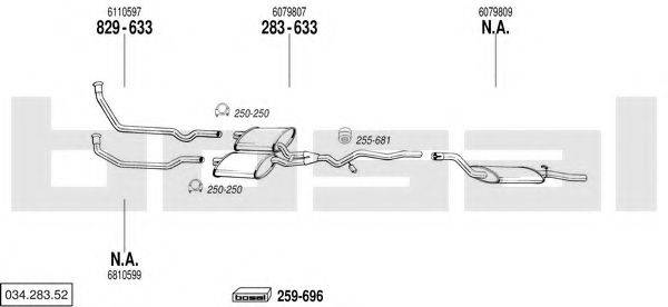 BOSAL 03428352 Система випуску ОГ