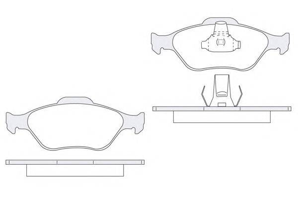 KSM-KOSHIMO 18500058021 Комплект гальмівних колодок, дискове гальмо