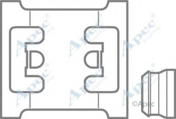 APEC BRAKING KIT445 Комплектуючі, гальмівні колодки