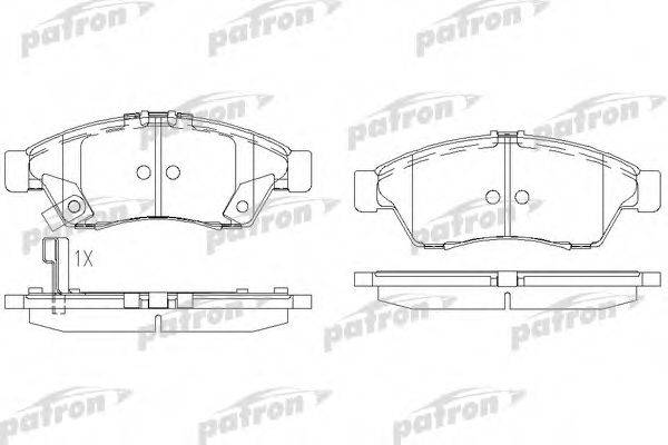 PATRON PBP1533 Комплект гальмівних колодок, дискове гальмо