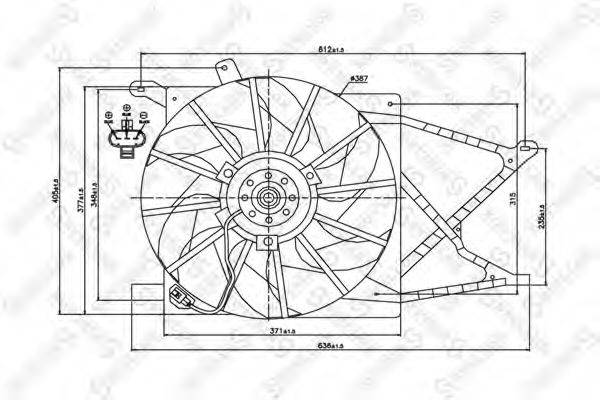 STELLOX 2999337SX Вентилятор, охолодження двигуна