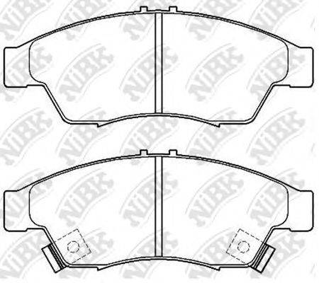 NIBK PN9804 Комплект гальмівних колодок, дискове гальмо