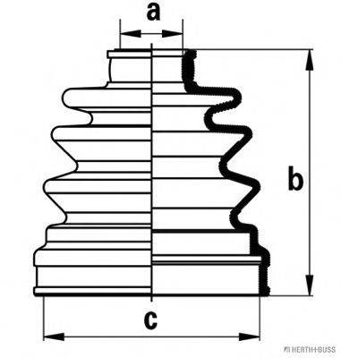 HERTH+BUSS JAKOPARTS J2865020 Комплект пильника, приводний вал