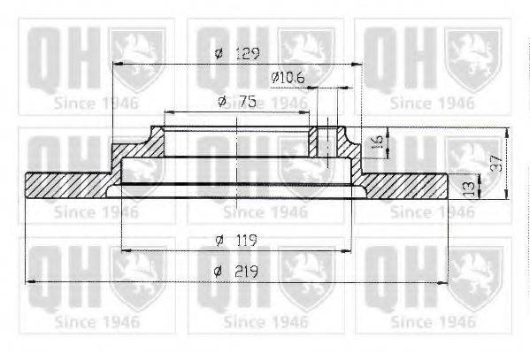 QUINTON HAZELL BDC4748 гальмівний диск