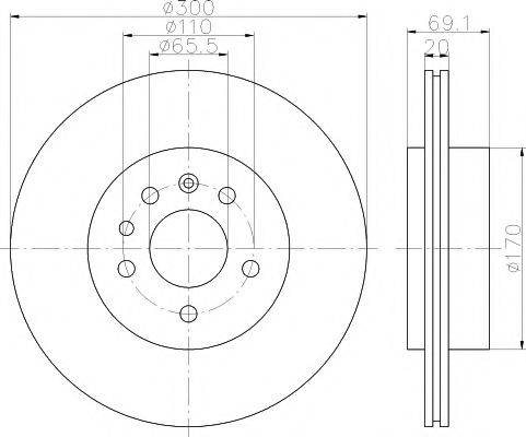 MINTEX MDC1841 гальмівний диск
