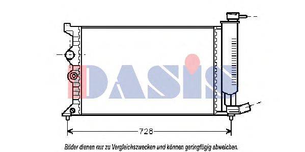 AKS DASIS 160230N Радіатор, охолодження двигуна
