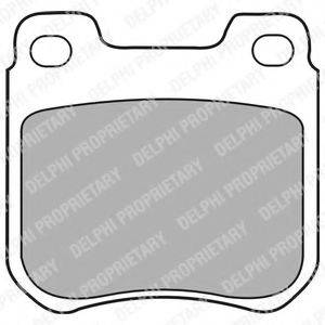 DELPHI LP1441 Комплект гальмівних колодок, дискове гальмо