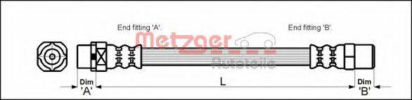 METZGER 4110053 Гальмівний шланг